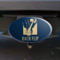 Bach Flip Back Johann Sebastian Classical Music Funny Humor Oval Tow Trailer Hitch Cover Plug Insert