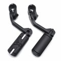 Httmt Mt216-112-a- Black 5 Long Foot Peg Kit 1 25 Engine Guard Compatible With Heritage Softail Classic Flstc