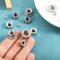 Uxcell Left-hand Hexagonal Nut M8x1 25mm 304 Stainless Steel Reverse For Assembling And Fastening 20pack