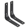 2pcs Floating Shelf Brackets 4 X Inch Heavy Duty Wall Supports Steel Joint Angle For Wood Shelves Cabinets Countertop Support 