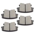 Rear D1057 Ceramic 4pcs W Hardware Disc Brake Pad Set 