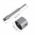 Uxcell Wall Hole Drill Bit 80mm Concrete Cement Stone Saw Cutter 190mming Depth Round Shank With Connecting Rod For Sds X4