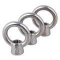 Cnbtr Japanese Style Silver M8 304 Stainless Steel Ring Shape Lifting Eye Nut Set Of 5 