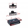 8x White Amber 2-led Strobe Light Bar Warning Emergency Beacon 10 Flashing Modes Car Suv Truck Van Amber 16x