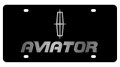 Lincoln Aviator License Plate On Black Steel 
