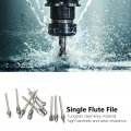 Rotary Burr Bits Set Tungsten Steel Alloy Single Flute Carving Roughing Grind Cutter File For Machining Grinding Or Wood