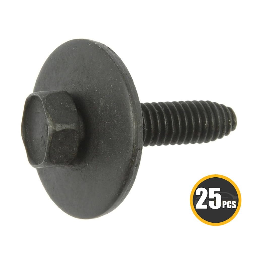 Pontiac Sunbird 1992 1993 1994 Body Bolt Steel Material Black Oxide Finish Flat Seat Fine Thread Clockwise Direction 25 Pieces
