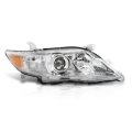 Right Side Headlights Assembly Headlamps Fit Toyota Camry Sedan 4-door 2010-2011 To2503195 1pc Clear Lens Chorme Housing Amber 