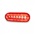 Kaper Ii Light L15-0134 Stop Turn Indicator 6 Oval Red 7 Diode With Neon Ring Standard Plug 