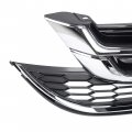 Hecasa Front Bumper Upper Lower Grille Compatible With 2010 2011 Honda Cr-v Crv Replacement For 71123-swn-h11 71121-swn-h11