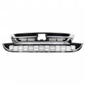 Hecasa Front Bumper Upper Lower Grille Compatible With 2010 2011 Honda Cr-v Crv Replacement For 71123-swn-h11 71121-swn-h11