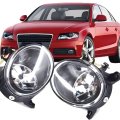 Fog Lights Assembly Replacement For A4 S4 B8 2009 2010 2011 2012 Clear Lens With H11 Halogen Bulbs Front Left And Right Side 