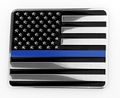 Usa American Embossed Stainless Steel Metal Flag For Cars Trucks Show Support Of Police And Law Enforcement Officers 3 X3 5 