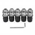 Topteng 10pcs Motorcycle Wind Screen Shield Aluminum M5 X 15mm Screw Bolt Rubber Well Nuts Washers Kit For Universal