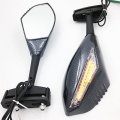 Integrated Turn Signal Mirrors With Carbon Body And Clear Lens For Honda Cbr Hurricane F2 F3 Motorcycle Led Side Pair