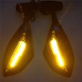 Integrated Turn Signal Mirrors With Carbon Body And Clear Lens For Honda Cbr Hurricane F2 F3 Motorcycle Led Side Pair
