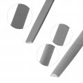 Uxcell 8-inch Double Cut Grade High Carbon Hardened Steel Half Round Flat Mill File Set With Rubber Hand Grip Handle