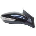 Spieg Passenger Side Mirror For 2011-2014 Hyundai Sonata Power Adjustment Heated Glass Manual Folding Turn Signal Light Black 7 