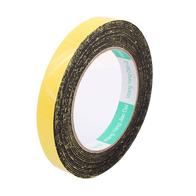 5pcs 15mm X 1mm Single Sided Self Adhesive Shockproof Sponge Foam Tape 5m Length For Door Window