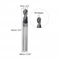 Uxcell Spotting Drill Bits 5mm Dia 6mm Shank 90 Degree Solid Carbide Altisin Coated 2 Flutes Round Drilling Cutter
