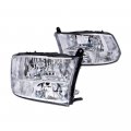 Tlaps 7422446958906 For 2009-2018 Dodge Ram 1500 2019-2022 Classic 2010-2018 2500 3500 Quad Headlamp Style Chrome Housing 
