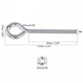 Uxcell M8x80mm Eye Hooks Screws Bolts Kit 5pcs Carbon Steel Hanger Eyelet Screw With Hex Nuts For Metal Hook Wood Terminal Ring