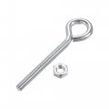 Uxcell M8x80mm Eye Hooks Screws Bolts Kit 5pcs Carbon Steel Hanger Eyelet Screw With Hex Nuts For Metal Hook Wood Terminal Ring