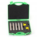 Yufutol Mini Indexable Lathe Turning Tool-1 2 Shank Nickel Plated 5 Pieces Carbide Tool Set Metal Cutting Tools With Inserts 