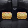 Maple Glittering Leaves Car Floor Matspet 4 Piece All Weather Autumn Fall Plant Automotive Rubber Anti-skid Car Decor