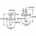 Prime-line N 7291 Top Pivot And Guide Wheel 3 8 In Diameter Steel Plastic Mill Single Pack