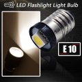 Ruiandsion 10pcs E10 Led Bulb Dc 12v 0 5w 4300k Warm White 5050 1smd For Torchlight Flashlight Torch Headlight Negative Earth