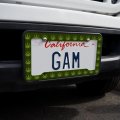 Marijuana Leaf Design Cannabis Pot License Plate Tag Frame