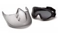 Pyramex Capstone Direct Indirect Safety Goggle With Face Shield Gray Frame Gray H2x Anti-fog Lens 