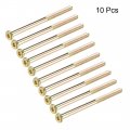Uxcell M8x130mm Furniture Screw Hex Socket Machine Screws Zinc Plated Fasteners Bolts Half Thread Carbon Steel 10pcs