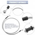 X Autohaux 47 24 Length 10mm Id Motorcycle Hydraulic Brake Line Oil Hose Pipe Stainless Steel Braided Cable For Atv Motocross