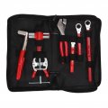 Qiilu 7pcs Battery Maintenance Service Kita Kit Steel Terminal Pliers Wrench Brush Spreader Puller For Auto Repair Tool