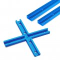 Powertec 71712 36 Inch Double-cut Profile Universal T-track With Predrilled Mounting Holes Intersection Kit 