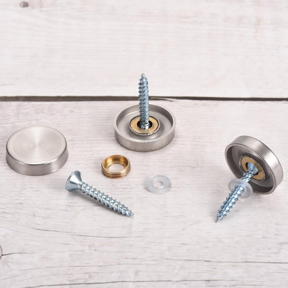12 Pcs Screw Covers Caps 304 Stainless Steel Mirror Screws Decorative Cover Nails Fasteners For Sign Advertising Hardware