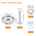 12 Pcs Screw Covers Caps 304 Stainless Steel Mirror Screws Decorative Cover Nails Fasteners For Sign Advertising Hardware