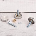 12 Pcs Screw Covers Caps 304 Stainless Steel Mirror Screws Decorative Cover Nails Fasteners For Sign Advertising Hardware