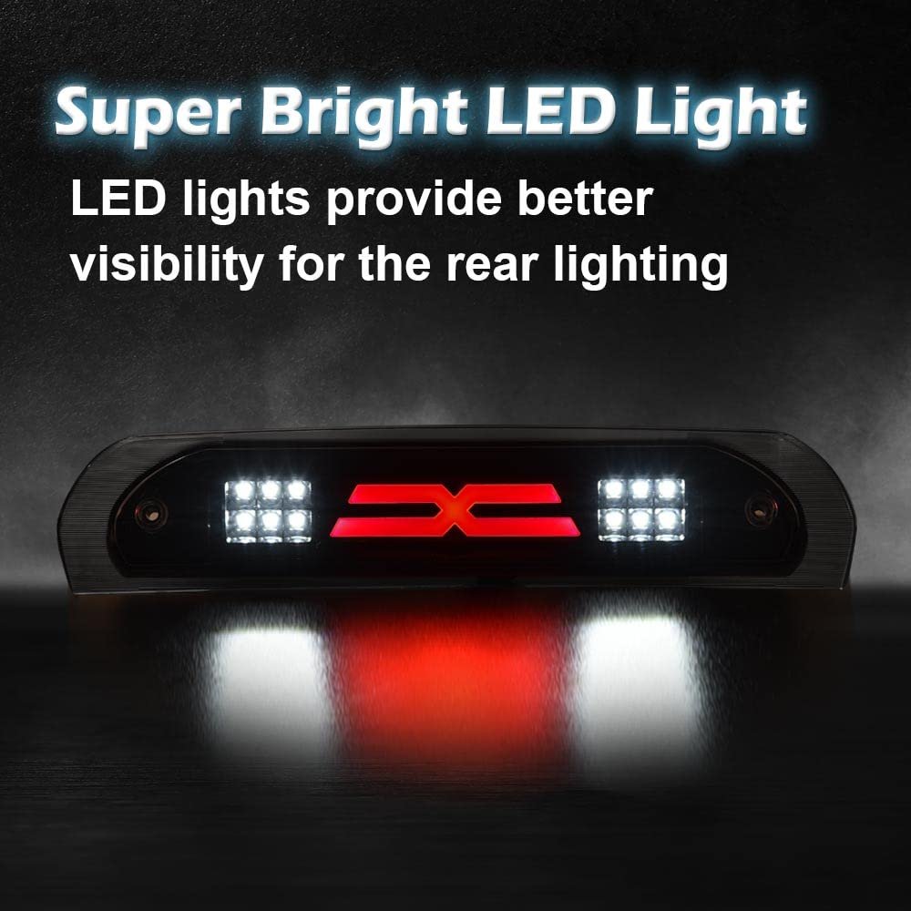 Led 3rd Brake Light For 02-08 Dodge Ram 1500 03-09 2500 3500 Third Cargo Chrome Housing Clear Lens