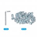 Uxcell 1 4-20 X 15mm Threaded Inserts Nuts 50pcs For Wood Furniture Interface Hex Socket Drive Insert With Wrench