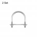 Uxcell Round U-bolts 2 Sets 77mm 3 03 Inner Width 110mm Length M10 304 Stainless Steel U Clamp Bolt With Nuts Washers And
