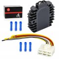 6 Pin Regulator Rectifier And Plug For Kawasaki Lakota Kef300 Bayou Klf300 Vulcan Vn750 Vn1500 Ninja Zx600 Klr650 Klx250