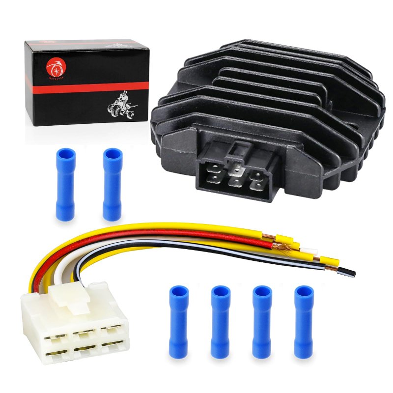 6 Pin Regulator Rectifier And Plug For Kawasaki Lakota Kef300 Bayou Klf300 Vulcan Vn750 Vn1500 Ninja Zx600 Klr650 Klx250