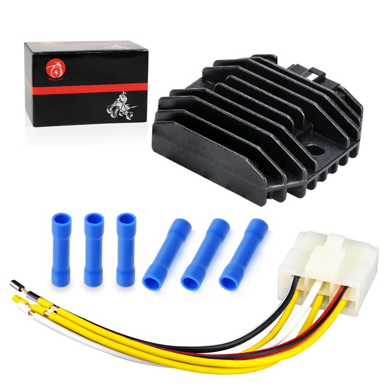 6 Pin Regulator Rectifier And Plug For Kawasaki Lakota Kef300 Bayou Klf300 Vulcan Vn750 Vn1500 Ninja Zx600 Klr650 Klx250