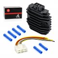 6 Pin Regulator Rectifier And Plug For Kawasaki Lakota Kef300 Bayou Klf300 Vulcan Vn750 Vn1500 Ninja Zx600 Klr650 Klx250