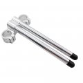 1a Riser 45mm Clip On Handlebars Fit Fork Tube Racer Motorcycle Handlebar 7a Bars 7 8 45 Mm Ons Cnc Silver