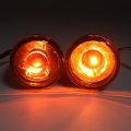 Httmt Mt224-017f- Motorcycle Heavy Billet Aluminum Front Turn Signal Light Indicator Smoke Lens Compatible With 1992-2016 H-d