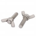Uxcell M8x25mm 304 Stainless Steel Wing Bolt Butterfly Screw Fastener Silver Tone 5pcs